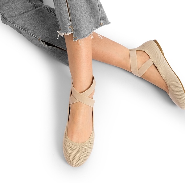 Dream Pairs Knit Mesh Ballet Flat