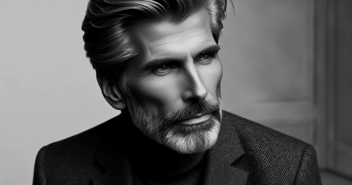 A man flaunting the classic side part hairstyle