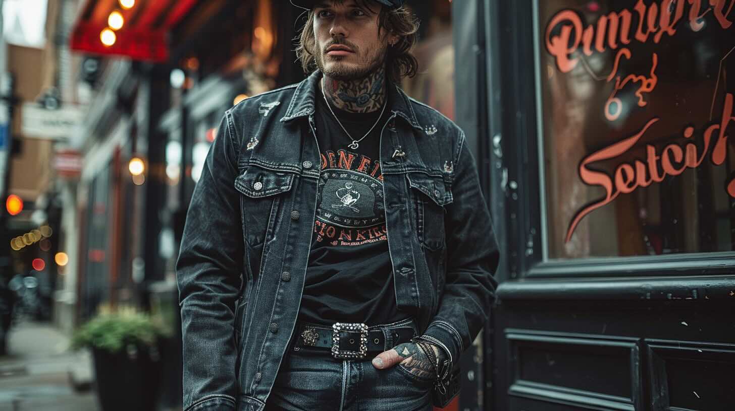 Man in Outerwear on the Concert