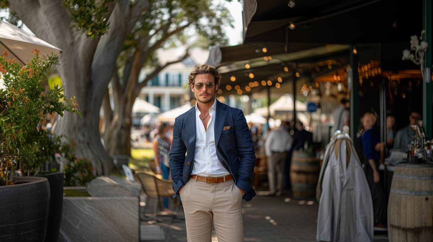 A Man at Outdoor Graduation Ceremony