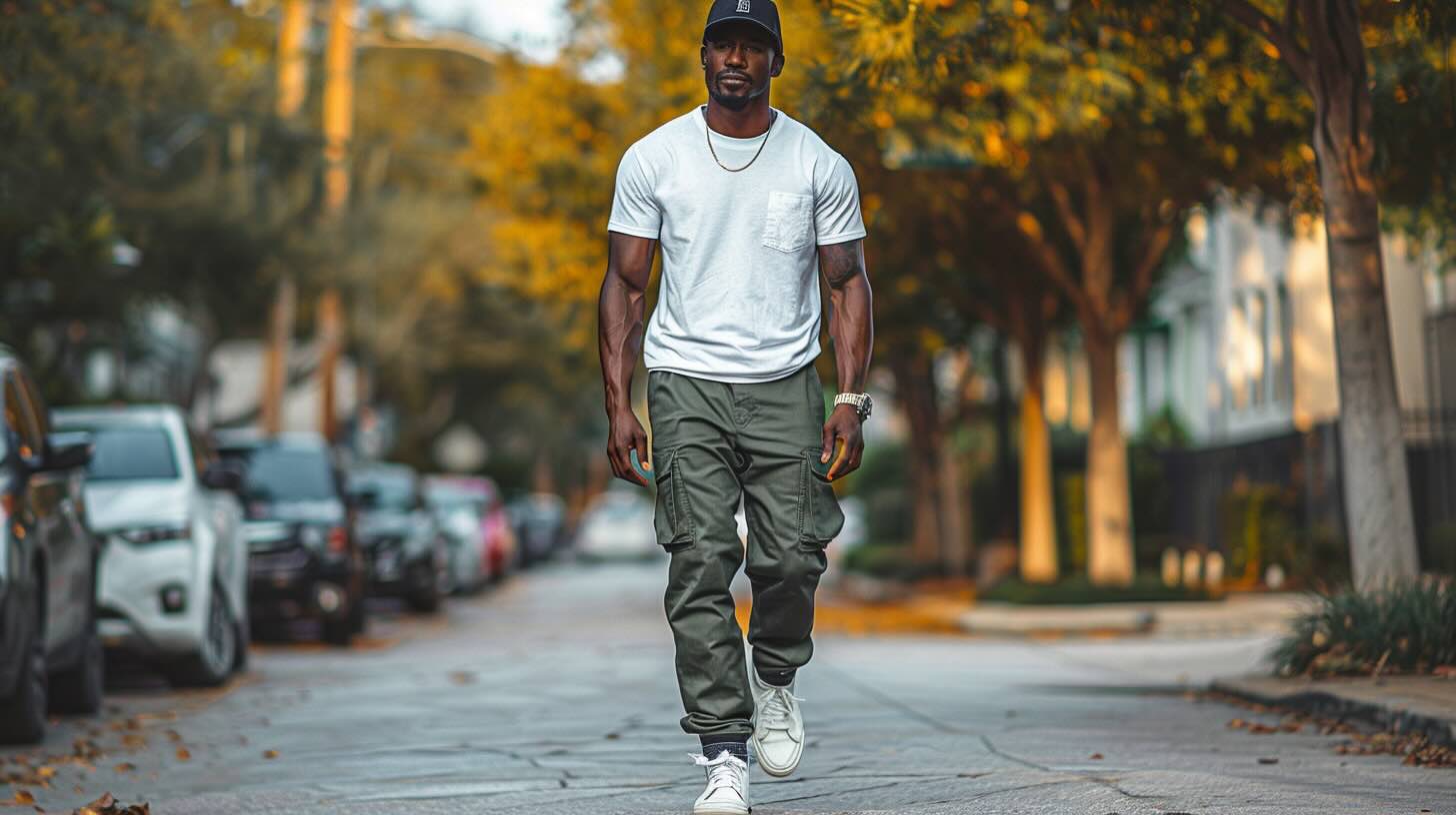 For Athletic Body Types Mans Cargo Pants