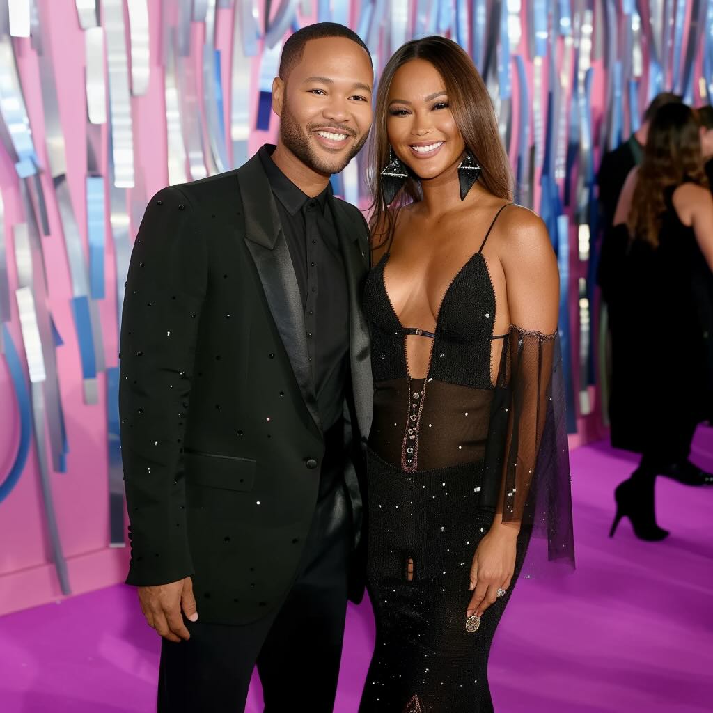 Green Carpet Fashion Awards Chrissy Teigen, John Legend