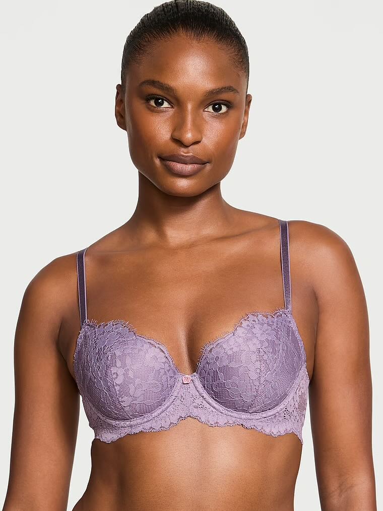 Dream Angels Lace Lightly Lined Classic Coverage Demi Bra
