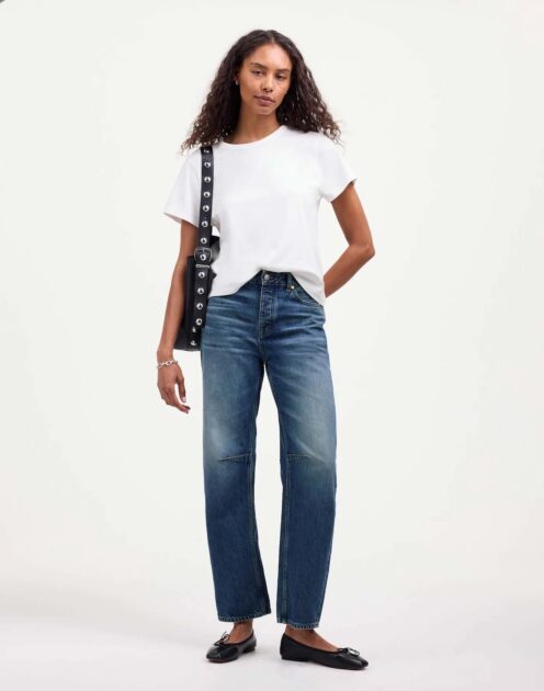 Madewell The Darted Barrel-Leg Jean