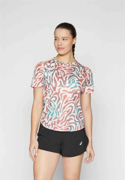 ASICS ROAD ALL OVER PRINT SHORT SLEEVE TOP