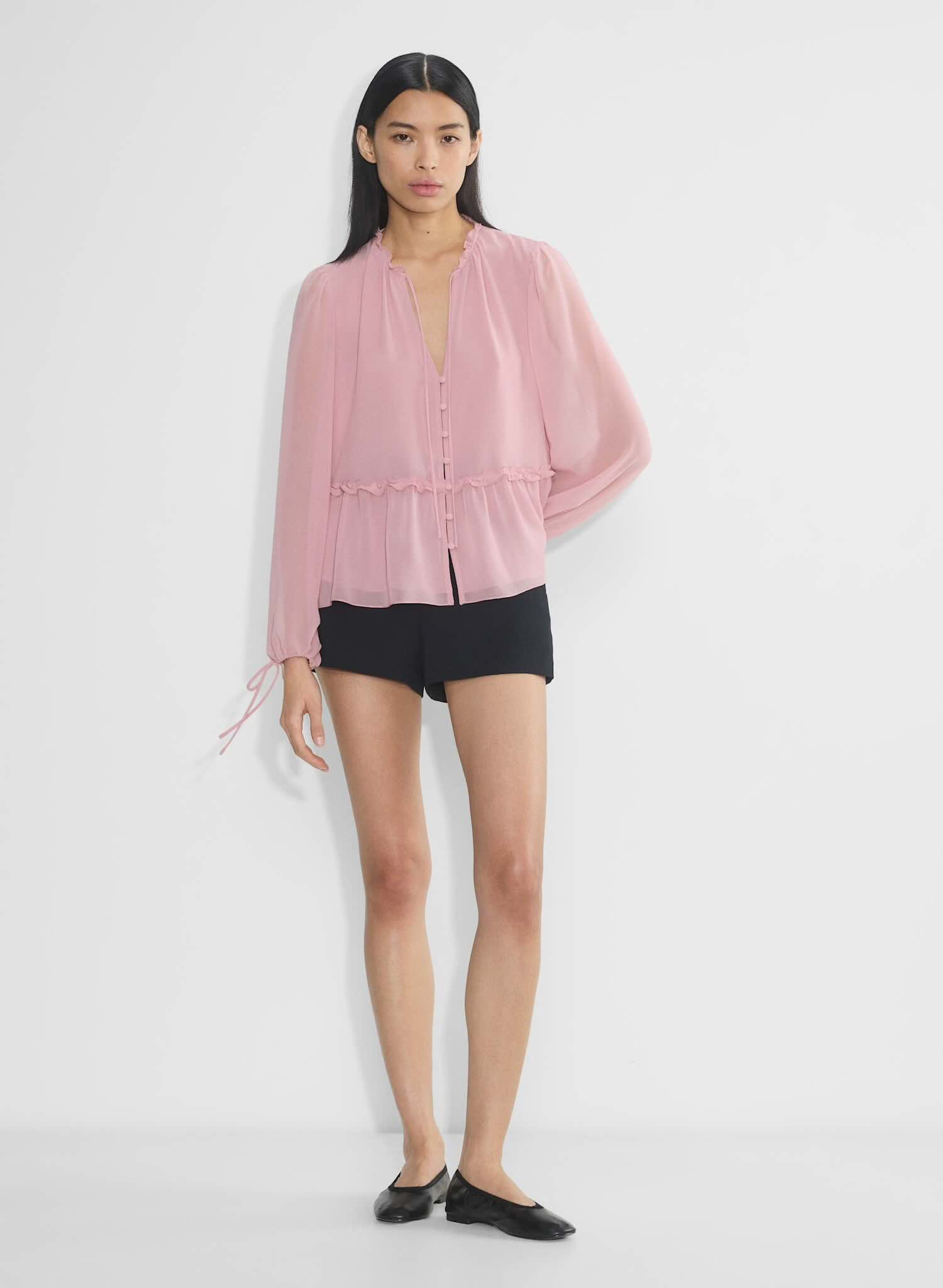 Dusty Rose Linen Blouse