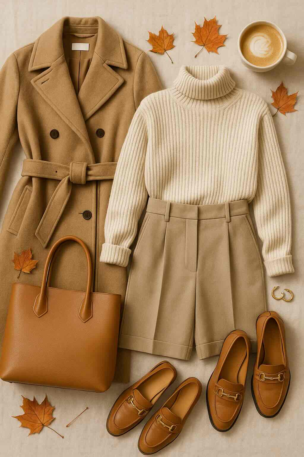 Flat Lay Autumn Neutrals Capsule