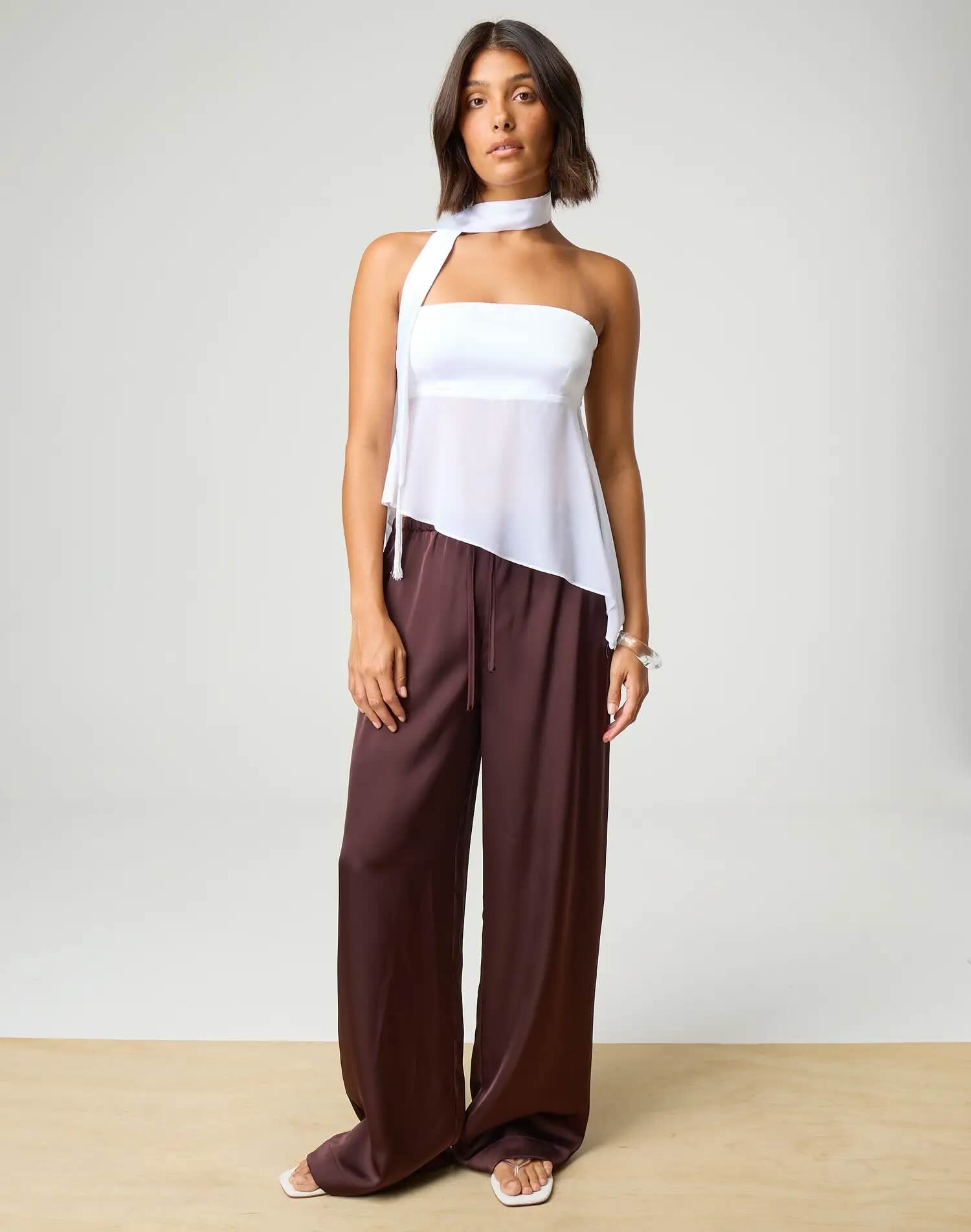 Glassons Satin Scarf Top