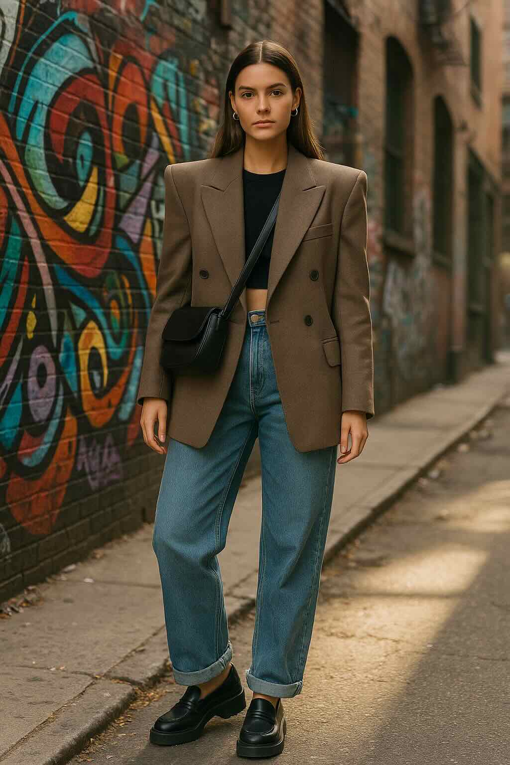 High Low Styling with Shoulder Pads