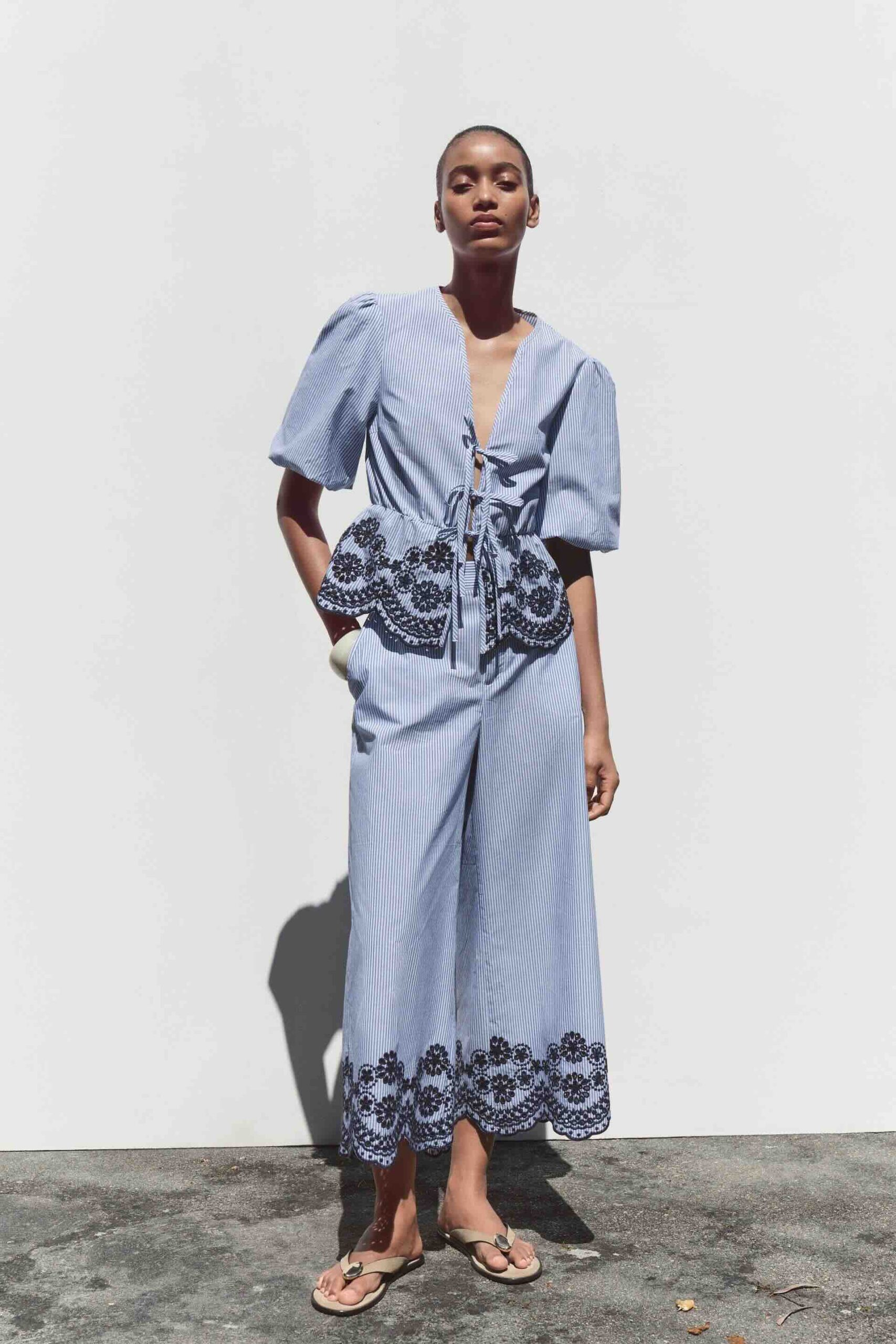 Purple Wide-Leg Trousers