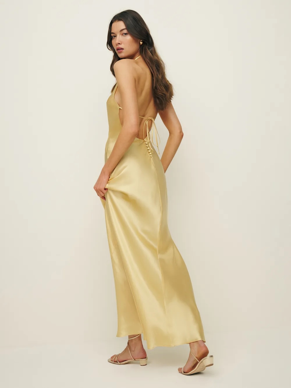 Reformation Kitten-Heel Slip Dress