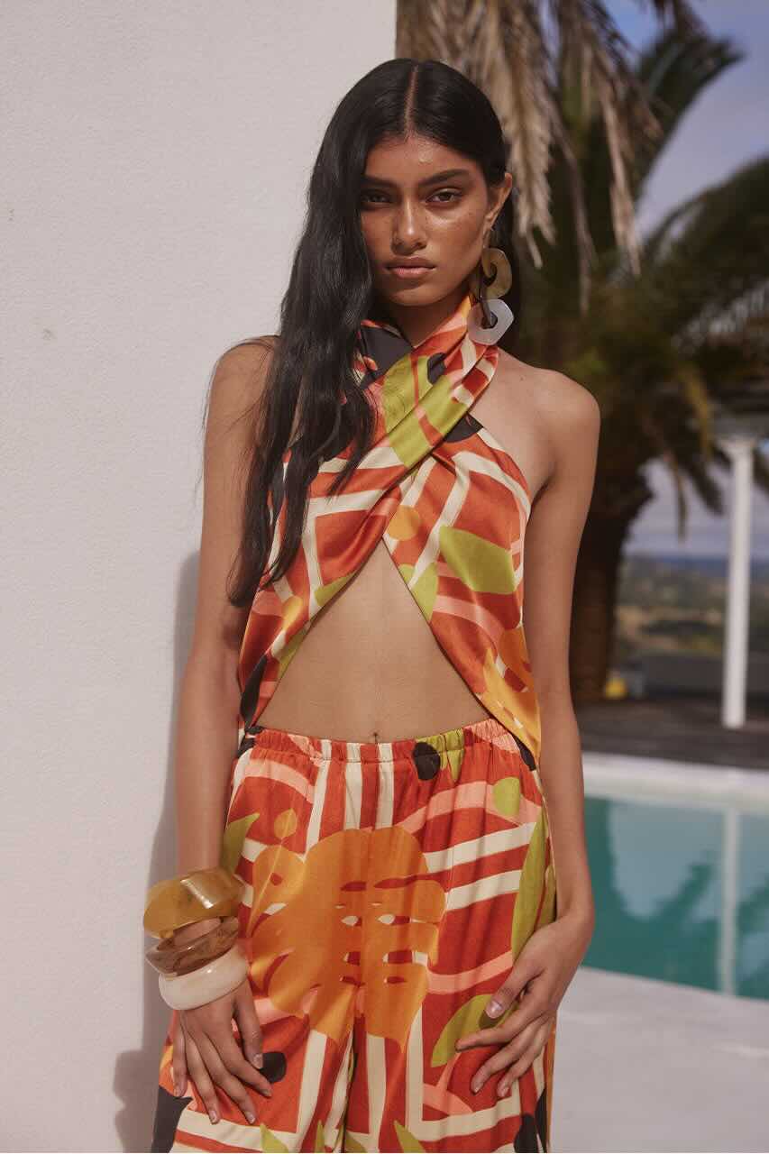 Spell Floral Scarf Top