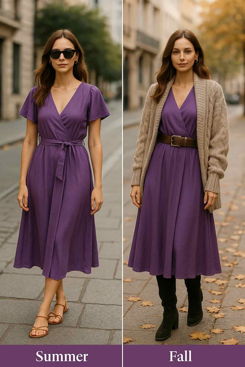 Transitioning from Summer to Fall with Purple Pieces