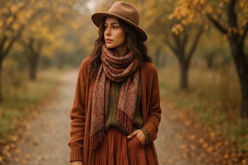 Boho Chic for Fall Best Scarves and Layered Looks