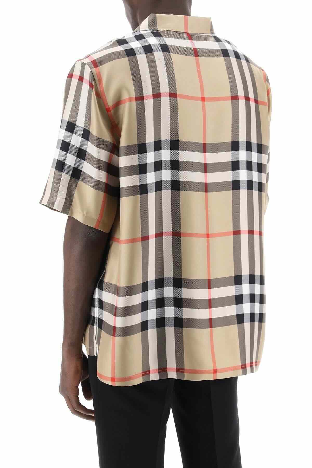Burberry – Short-Sleeve Check Silk Shirt