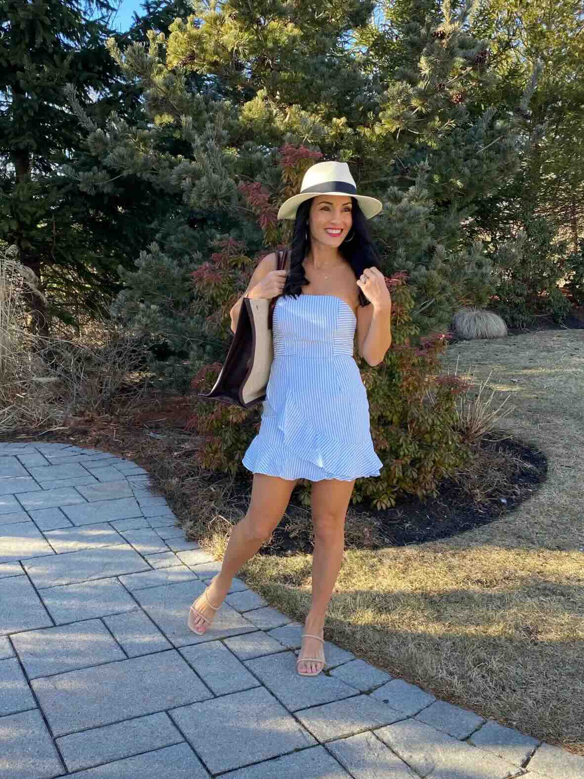 Rosalie Stripe Ruffle Dress – Superdown