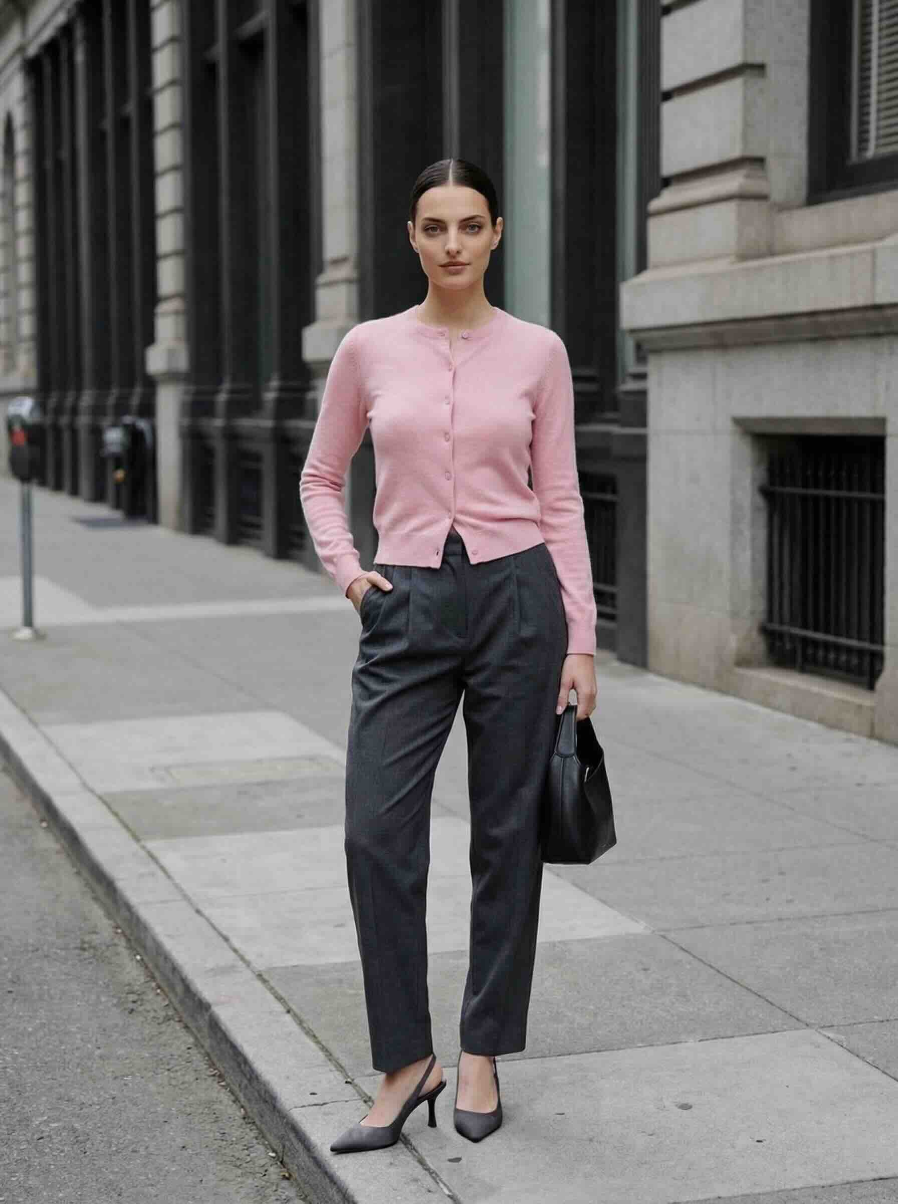 Soft Pink + Dark Gray