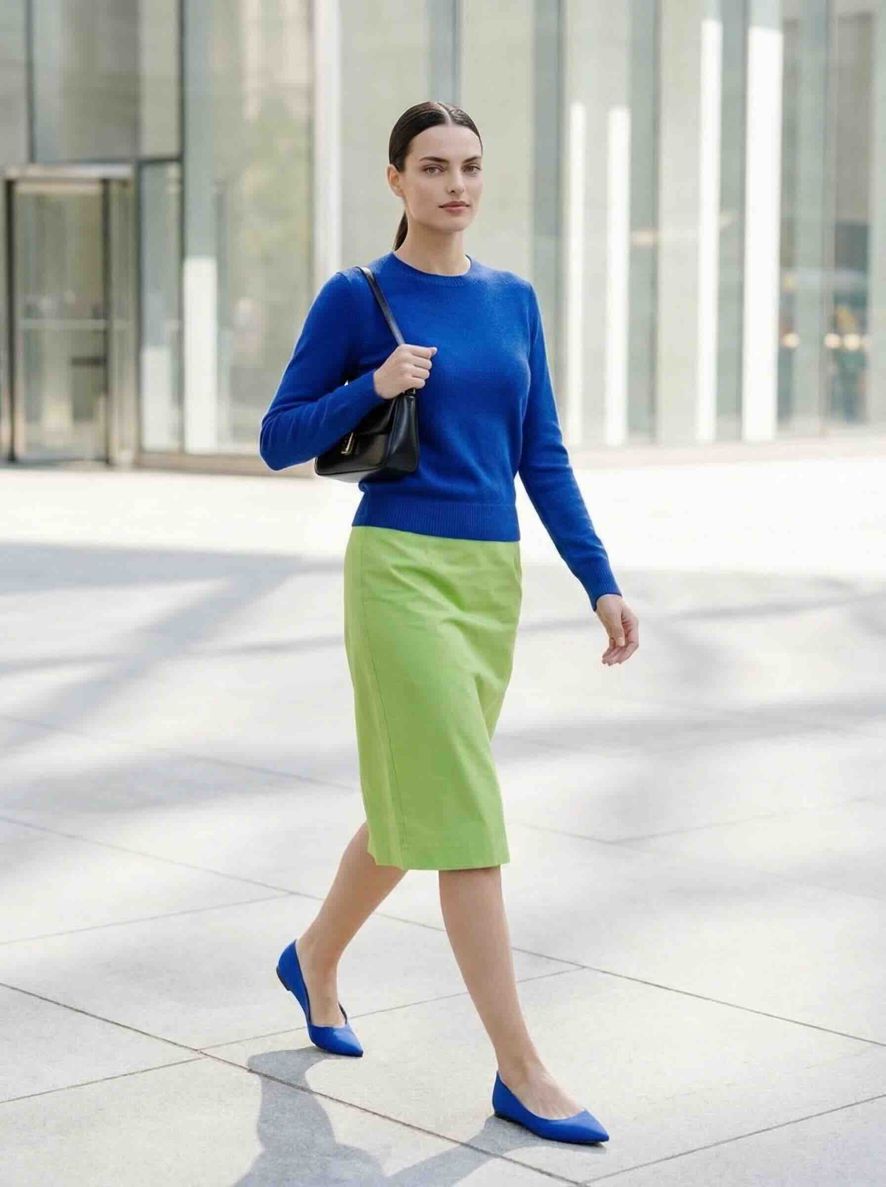 Cobalt Blue + Lime Green